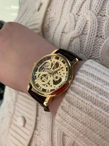 Наручний годинник жіночий Winner Gold Brown Золотий (844) - фото 3