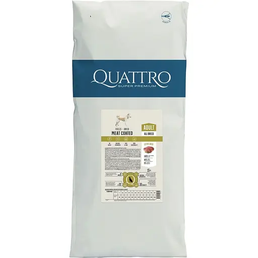 Сухий корм Quattro Adult All Breed Duck для дорослих собак усіх порід з качкою 15 кг - фото 1