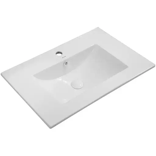 Умивальник меблевий Mixxus Premium Cubic-1502 710x460x170 мм з отвором під змішувач і переливом MP6496, Білий - фото 1