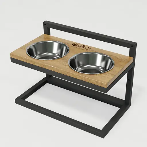 Hollky Flex M — миски на регульованій підставці для середніх собак (2 × 0.85 л) - фото 2