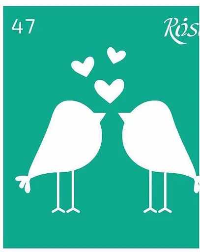 Трафарет багаторазовий самоклеючий №47 9×10см Love Rosa Talent