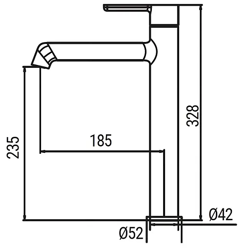 Смеситель для умывальника высокий Koer KB-11029-07 graphite KR5496 Графит - фото 2