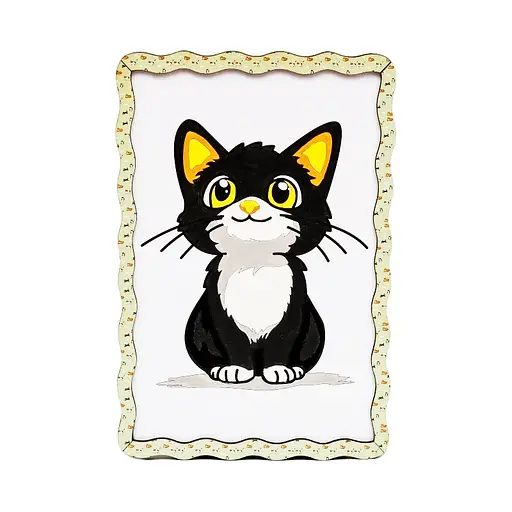 Дитячий набір для розпису по дереву "Котик-мрійник" PuzzleOK Puz-22977 формат А5 - фото 1