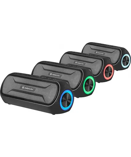 Акустична bluetooth колонка Defender Enjoy S1000 20W LED microSD USB TWS (Чорний) - фото 4