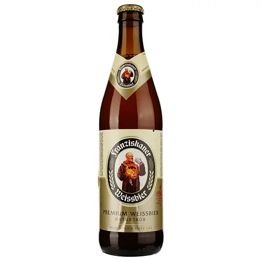 Уценка. Пиво Franziskaner Premium Weissbier светлое 5% 0.5 л 