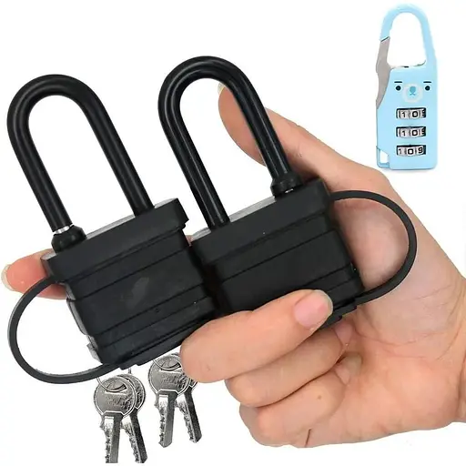 Водонепроникні навісні замки довгі скоби ключі на замок 2 шт.
