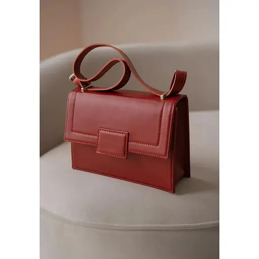 Жіноча шкіряна сумка Kelly червона - фото 1
