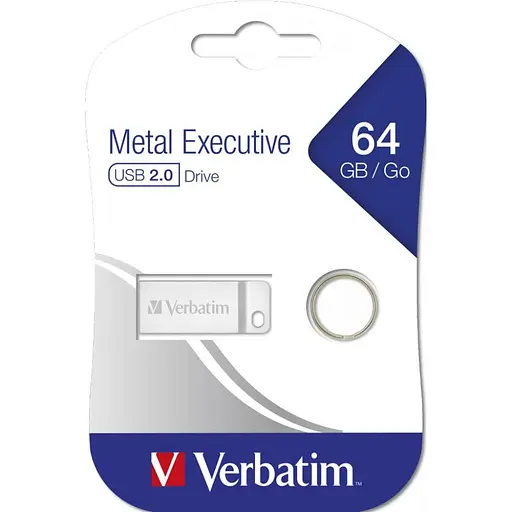 USB флеш накопичувач Verbatim 64GB Metal Executive Silver USB 2.0 98750 - фото 5