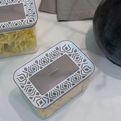 Набор из 3-х прямоуголь.герм.емкостей TOSCA бело-серый(0,7л+1,2л+2,2л) (55683) - фото 7