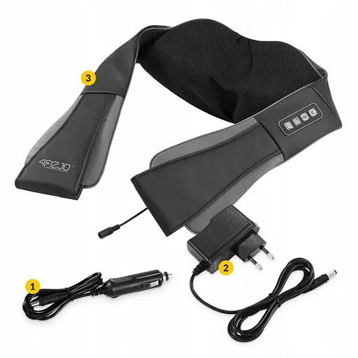 Накидка-масажер 4FIZJO Shiatsu Pro+ для шиї та спини 4FJ0564 Black/Grey (P-5907739319067) - фото 9