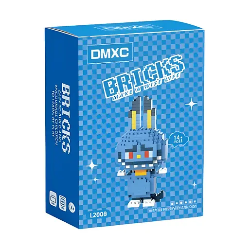 Дитячий конструктор Bricks Зайчик Лабубу блакитний на 150 деталей (2008) - фото 3
