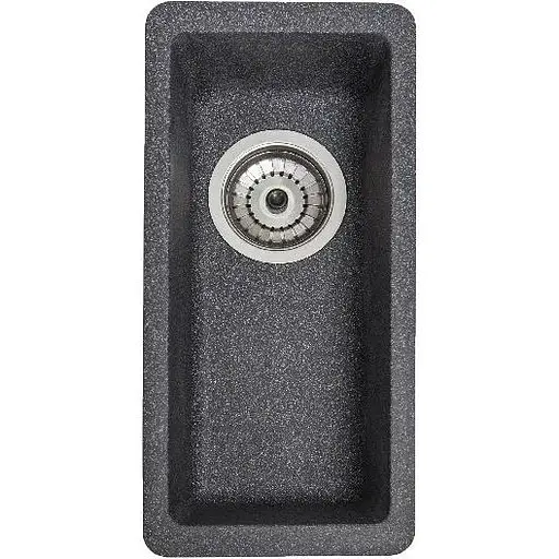 Гранітна кухонна мийка Romzha Mira U-160 Grafit (201) під стільницю - фото 1