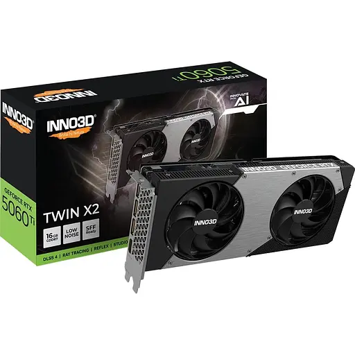 Відеокарта Inno3D RTX 5060 Ti Twin X2 16GB (N506T2-16D7-191073N) UA [133871]