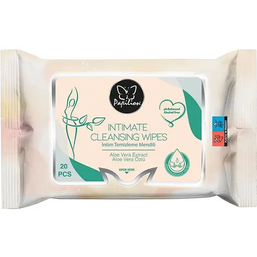 Вологі серветки Papilion Intimate для інтимної гігієни 20 шт.