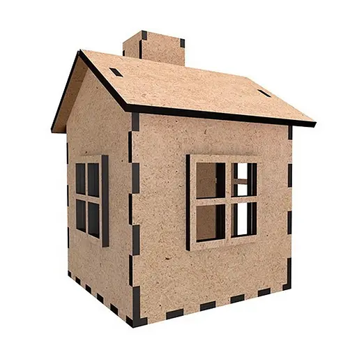 Заготовка для декорування "Будиночок 9" Fabrika Decoru FDPO-348 з LED свічкою в комплекті - фото 2