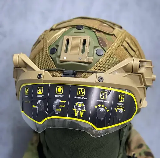 Тактические защитные очки Vulpo флип (прозрачное стекло) Койот - фото 4