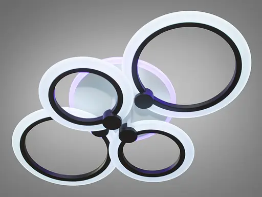 Новая пристелевая LED люстра с пультом, диммером и подсветкой, 80W - фото 3