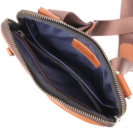 Чоловіча шкіряна сумка через плече із міцної зернистої шкіри SHVIGEL 20х22х4 см sum0027431 - фото 8