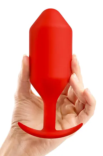 Анальна пробка B-Vibe Snug Plug 6, 16 см (червоний) - фото 4