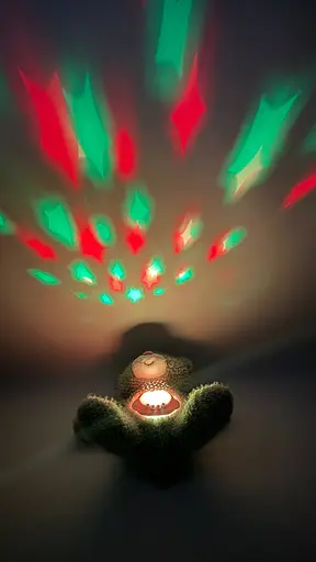 Нічник Ведмедик підсвічування, проєкція зоряного неба, звуки, мелодії - фото 7