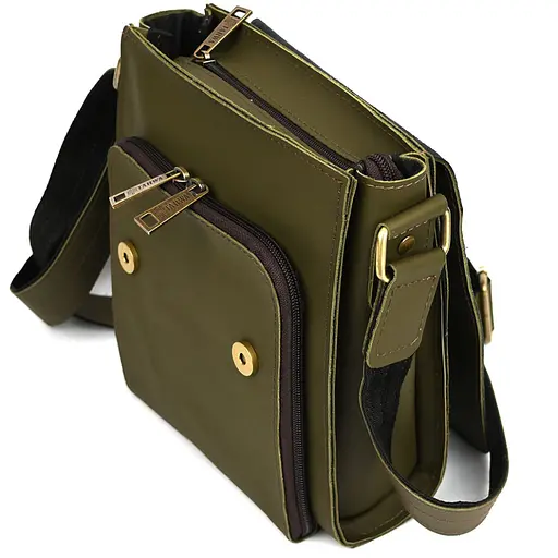 Чоловіча шкіряна сумка через плече TARWA 26х22х6 см sum0028327 - фото 8