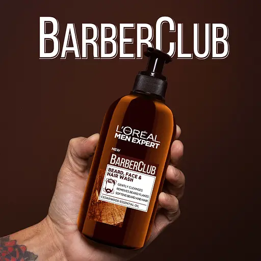 Шампунь для волос бороды и лица L'Oreal Paris Men Expert Barber Club 200 мл - фото 4