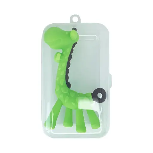 Силіконовий прорізувач "Жираф" MGZ-0416(Green) в футлярі - фото 3
