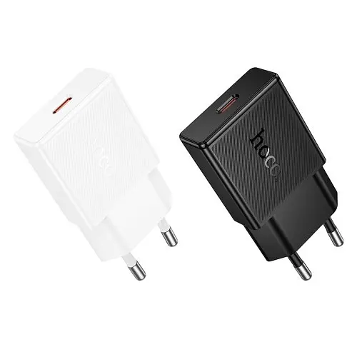 Мережевий зарядний пристрій Hoco N72 Speed single-port PD20W ultra-thin charger(EU білий - фото 1