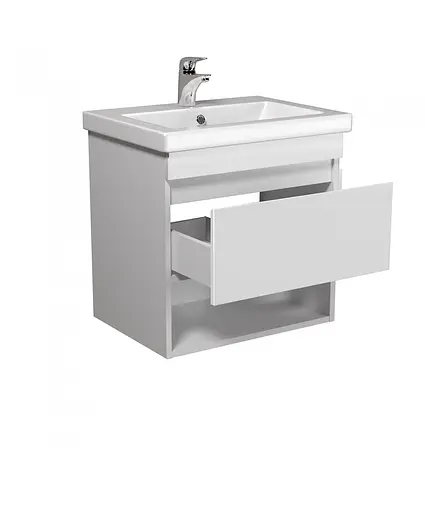 Тумба Мойдодир Oslo 60-А White з умивальником Como 60 підвісна Білий - фото 5