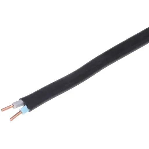 Кабель силовий Brille ВВГ-П 2x2.5 (1 м) 106714 чорний