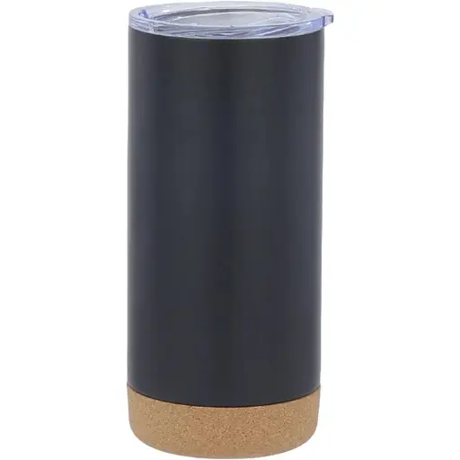 Склянка з корковим дном 480 мл Black із нержавіючої сталі з подвійними стінками - фото 1