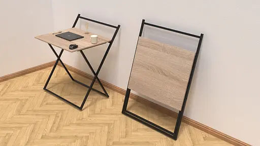 Стіл трансформер Компакт 3 750x790x720 Чорний метал ДСП Дуб Сонома 16 мм FRD-104679 - фото 3