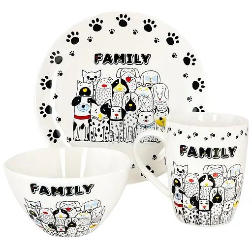 Набор посуды Ardesto Family фарфор 3 предмета (AR3457DS)