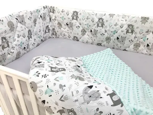 Дитячий набір Moontime у ліжечко "Зайчики ведмеді ментолові" - фото 2