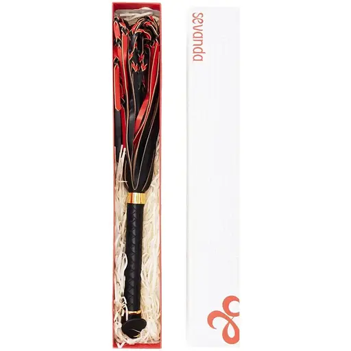 Флогер Lockink Sevanda Red & Black Braided Tail Flogger - фото 8