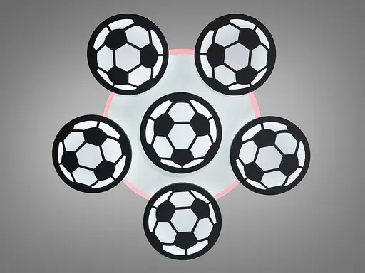 Светодиодная люстра футбольная тема, 105W, черного цвета - фото 2