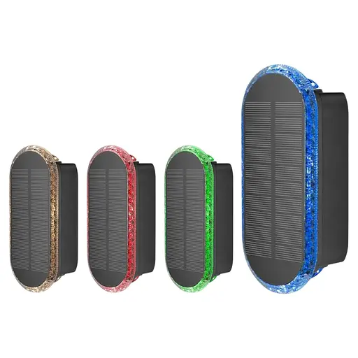 Ellasay Вуличний світильник, 4 упаковки для паркану, сонячні світильники, 8 колірних режимів WRGB, вгору та вниз, водонепроникні