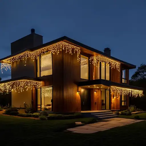 Уличная гирлянда Бахрома GarlandoPro 50 м 840 LED черная проволока Желтая 50MBY - фото 3