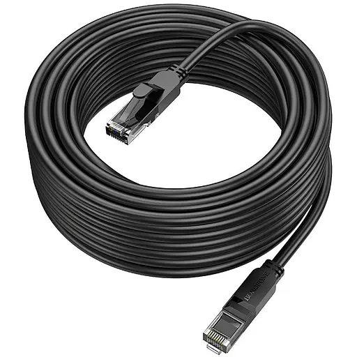 Кабель (патч-корд) Borofone BUS01 Category 6 Gigabit (8m) Black - фото 5