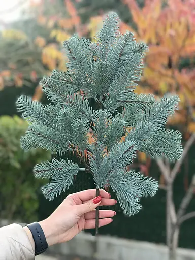 Гілка хвойна Hvoya Premium лита блакитна 53 см 16 шт. - фото 2