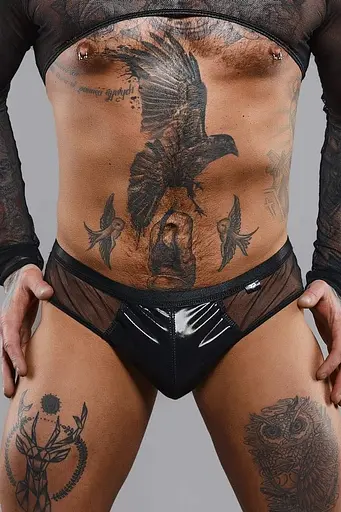 Чоловічі труси-бразиліани Regnes Fetish Planet L (чорний) - фото 10