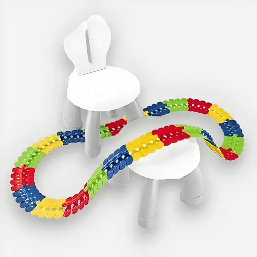 Трек 044-2 с автоматической машинкой на батарейках 145 элементов в коробке - фото 2