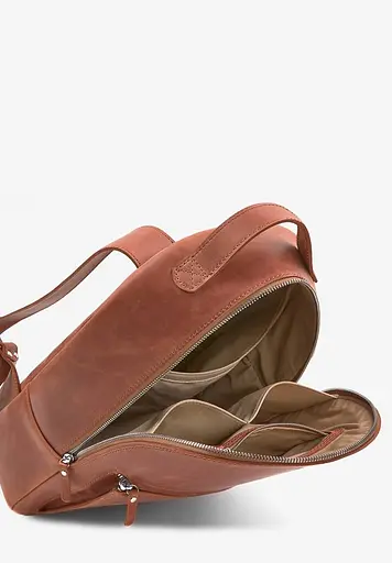 Кожаный рюкзак Groove L светло-коричневый старинный - фото 6