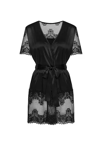 Пеньюар Obsessive Maderris XL/2XL (черный) - фото 5