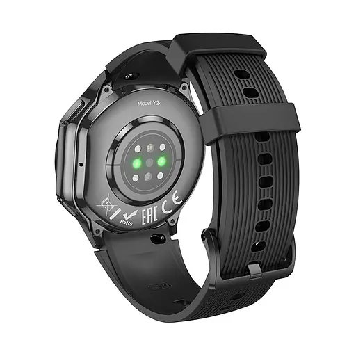 Смарт-часы Hoco Smart Watch Y24 AMOLED Smart sports watch (call version) Black - фото 2