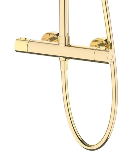 Душова система Corsan Lugo gold із термостатом CMN01TGL, Золотий - фото 5