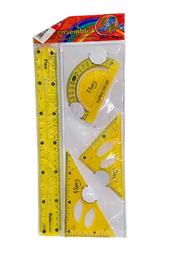Линейка "Гибкая" 4пр/наб ST00302 (6920141324213) желтый - фото 1