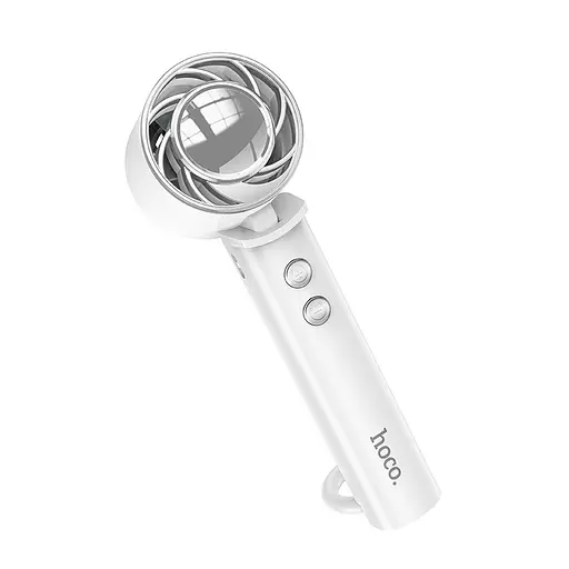 Вентилятор - портативний кулер Hoco HX61 1200 mAh Exquisite handheld folding fan білий - фото 2