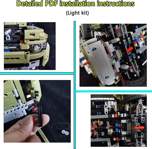 Супермотор та пульт дистанційного керування та комплект оновлення освітлення MYMG для Lego Technic Land Rover Defender 42110 - фото 3