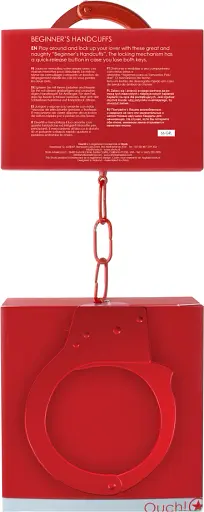 Наручники Ouch! Beginnerapos;s Handcuffs (красный) - фото 6